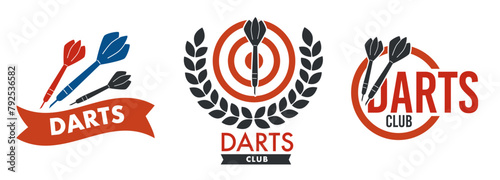 Darts Club Logo Variations vector