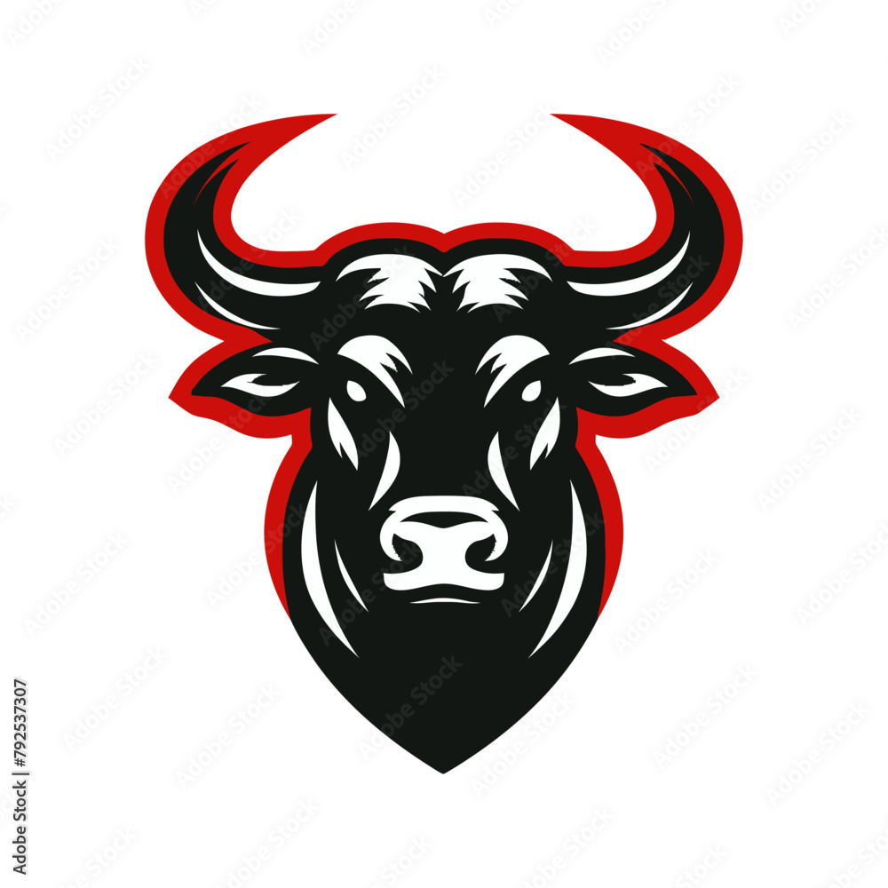 Fototapeta premium Vector bull head