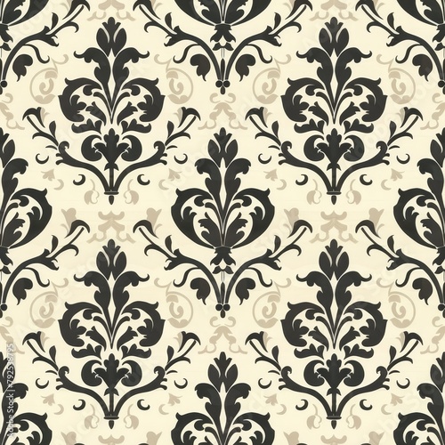 Seamless floral damask pattern. Fabric Pattern.