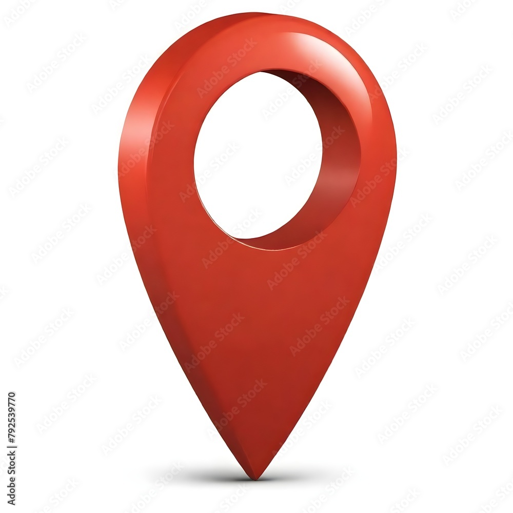 Location symbol on the white background 3d render