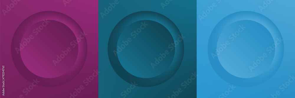 Set of abstract 3d beige, different color circle frame design for cosmetic product. Collection of trendy color geometric background with copy space. Top view scene. Vector EPS10 Set of abstract 3d beige, different color circle frame design for cosmetic product. Collection of trendy color geometric background with copy space. Top view scene. Vector EPS10