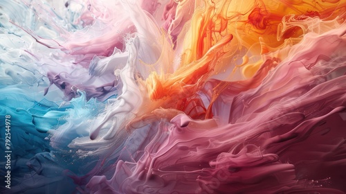 Vibrant Abstract Paint Swirls