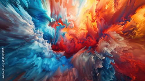 Explosion of Colors Abstract Art