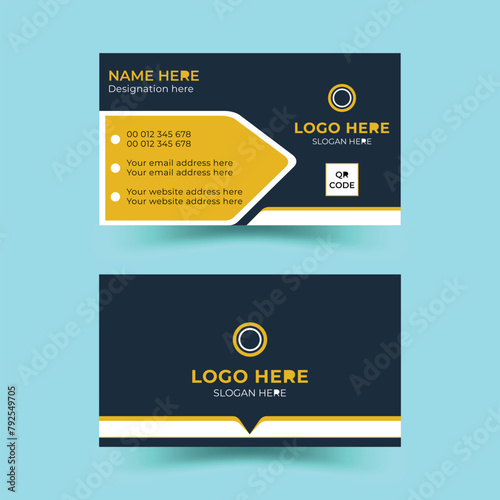 Creative and modern business card template. creative modern name card and business card. clean business card. Stylish business card design. Designed for business and corporate concept. vector.