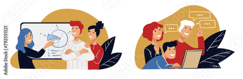 Teamwork Business Strategy Concept vector