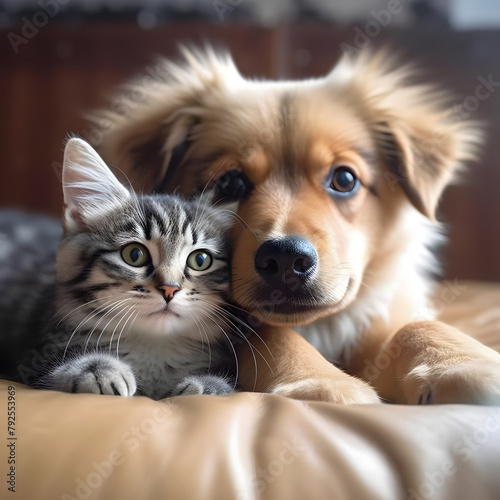 Harmonious coexistence of dog and cat