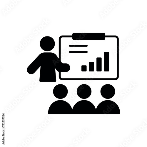 School teacher icon vector illustration. Training, lecture on isolated background. Education sign concept.