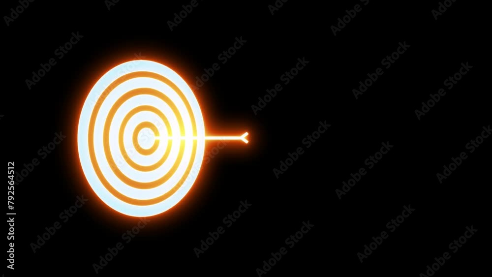 Businessman shows fire target icon.