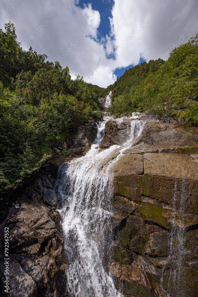 Fototapeta premium Waterfall near Schlegeis Reservoir