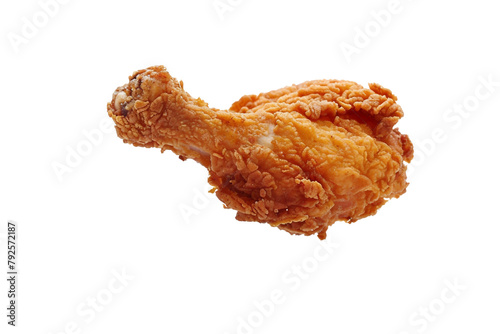 Levitating Fried Chicken on Transparent Background