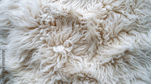 Closeup animal white wool sheep panoramic background 