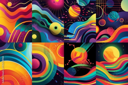 expression of abstract ideas in vector form with vivid design
