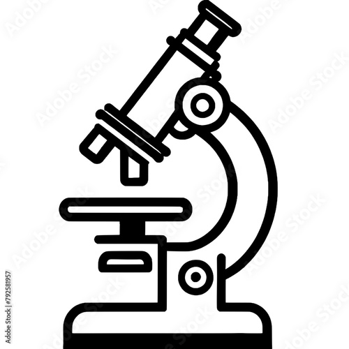 microscope icon isolated on white