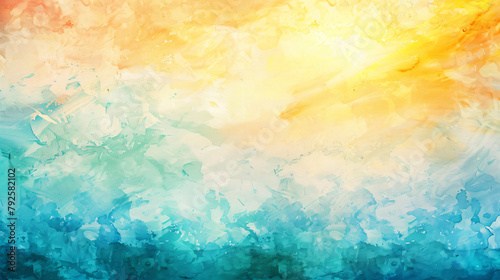 Colorful watercolor background of abstract sunset sky