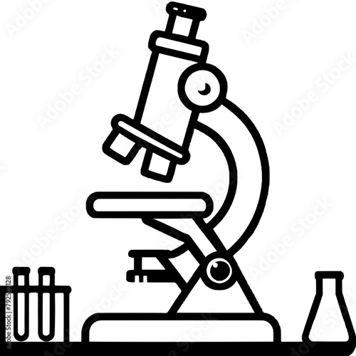 microscope vector illustration