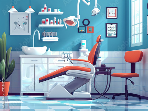 sala del dentista, cura dei denti photo