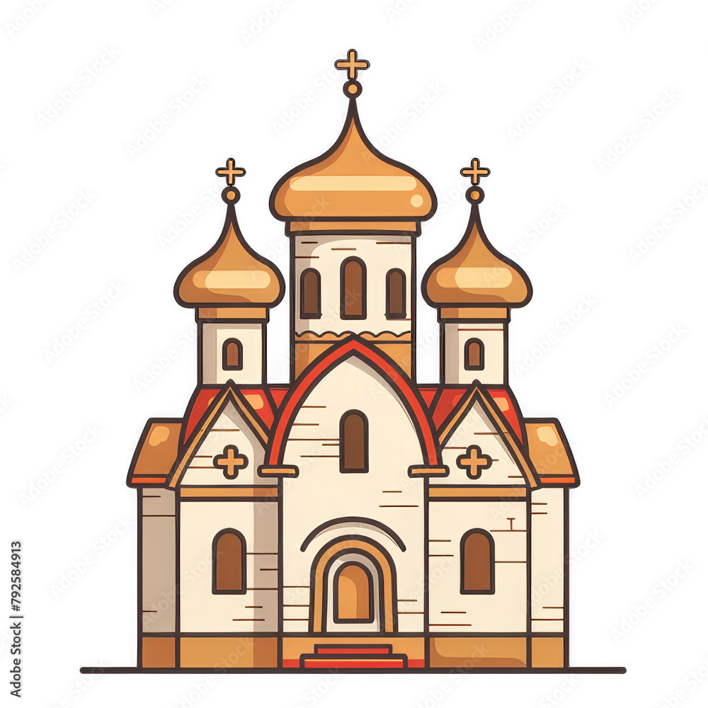 Illustrated Eastern Orthodox Church Cartoon