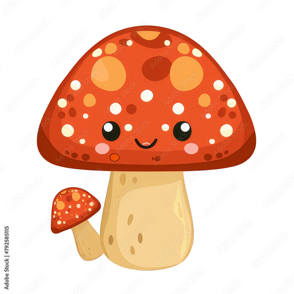 Cute Toadstool Mushroom Cartoon Character Cute Toadstool Mushroom Cartoon Character