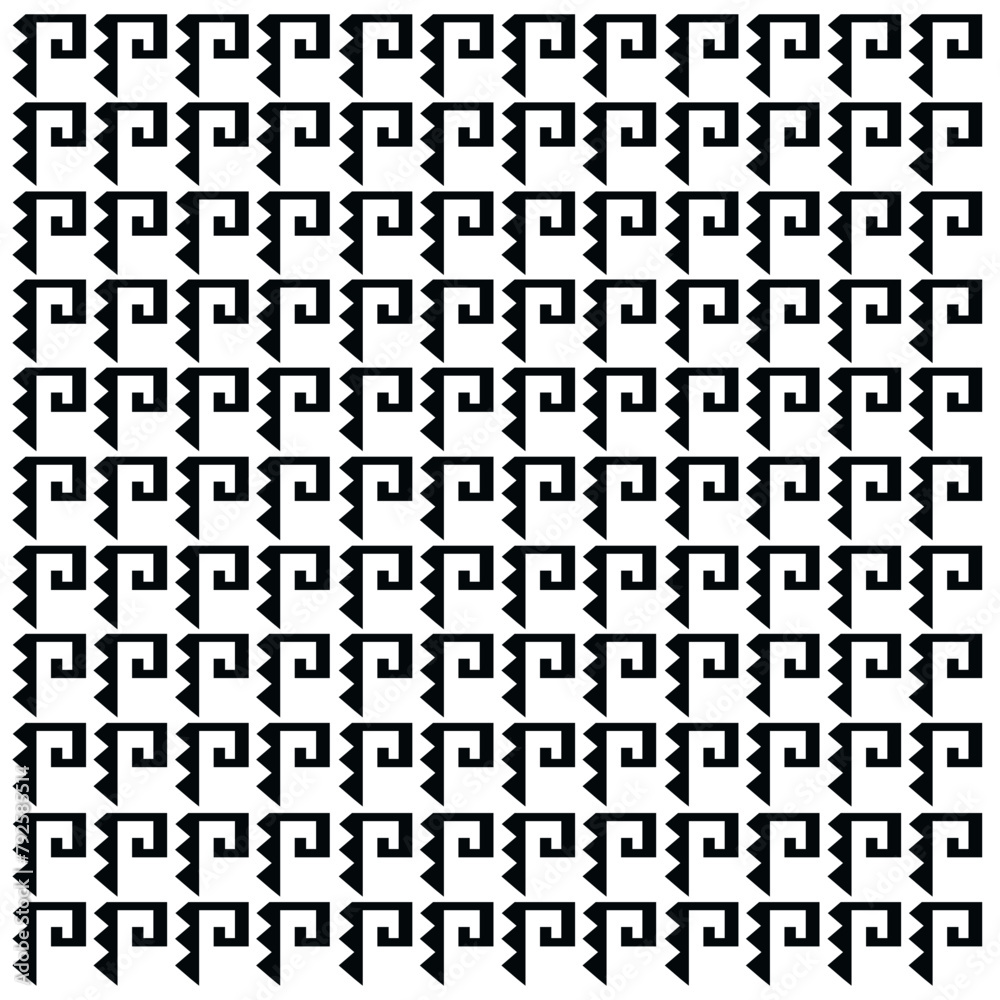 GEOMETRIC DESIGN ORNAMENTAL AZTECS PATTERN TEXTURE BACKGROUND VECTOR