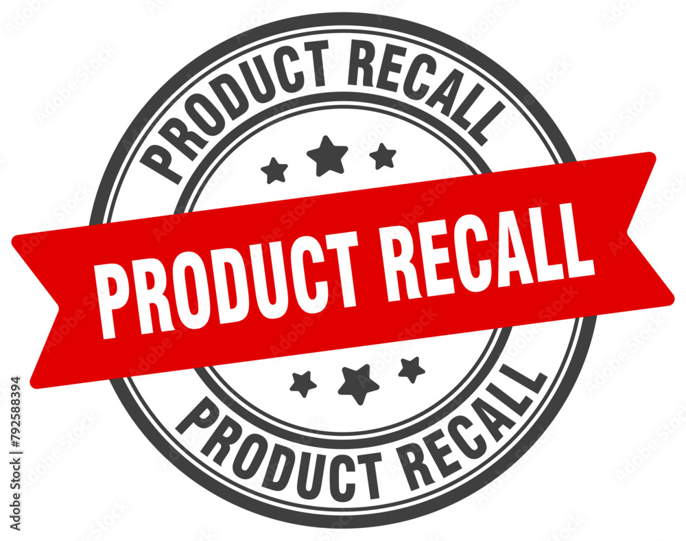 product recall stamp. product recall label on transparent background. round sign product recall stamp. product recall label on transparent background. round sign