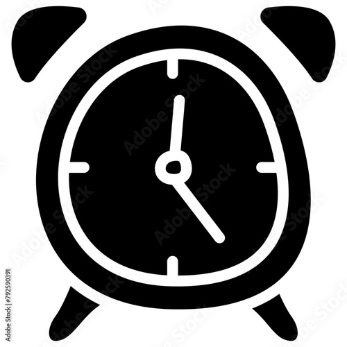 Alarm Clock Glyph Icon