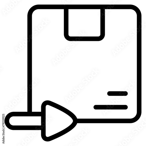 Delivery box icon with outline style. Suitable for website design, logo, app and UI. Based on the size of the icon in general, so it can be reduced.
