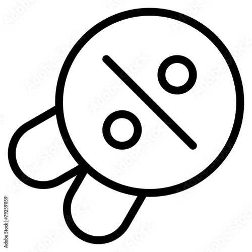 Discount icon with outline style. Suitable for website design, logo, app and UI. Based on the size of the icon in general, so it can be reduced.