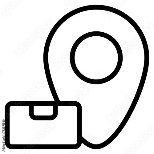 Location icon with outline style. Suitable for website design, logo, app and UI. Based on the size of the icon in general, so it can be reduced.