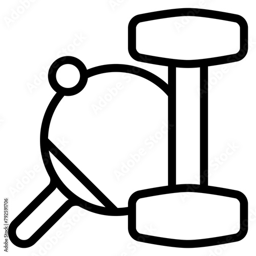 Sports icon with outline style. Suitable for website design, logo, app and UI. Based on the size of the icon in general, so it can be reduced.