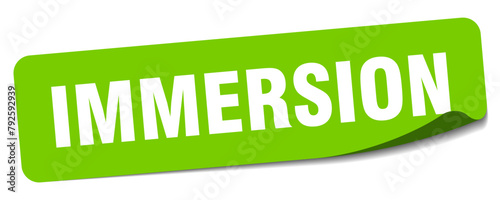 immersion sticker. immersion label