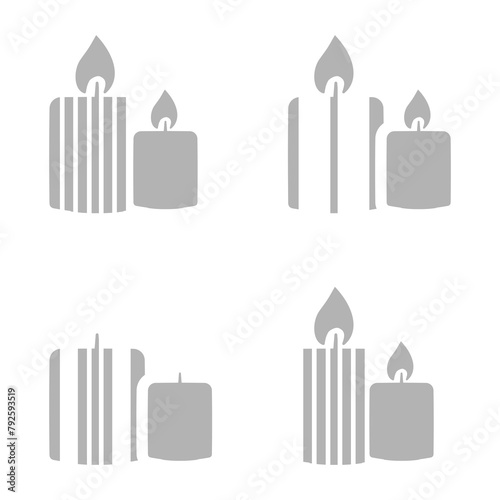 candles icon on a white background, vector illustration