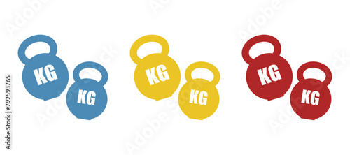 dumbbell icon on a white background, sport tool, vector illustration