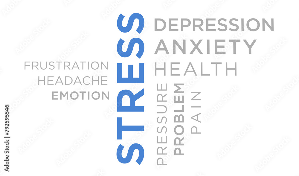 Stress kinetic text abstract concept illustration Stress kinetic text abstract concept illustration