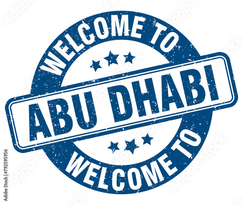 Welcome to Abu Dhabi stamp. Abu Dhabi round sign