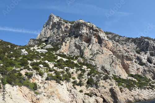 The rocky coast and sea of Tavolara island, Sardinia, Italy(Sardegna, Italia)