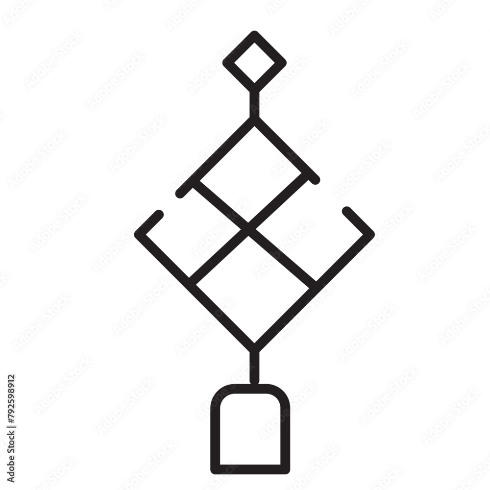 Amulet Asia Decoration Line Icon Amulet Asia Decoration Line Icon