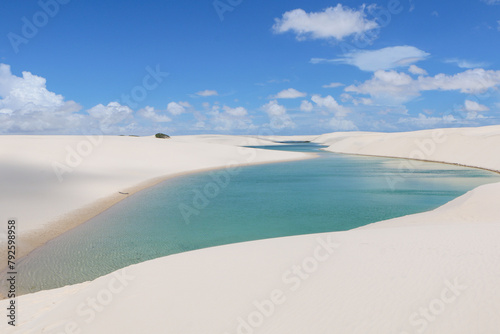 white sand dunes in the desert