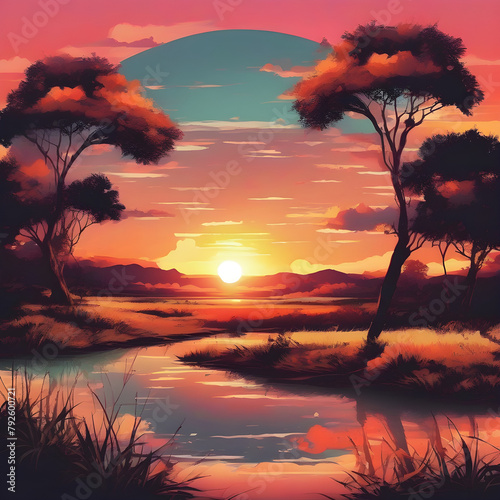 landscape sunset