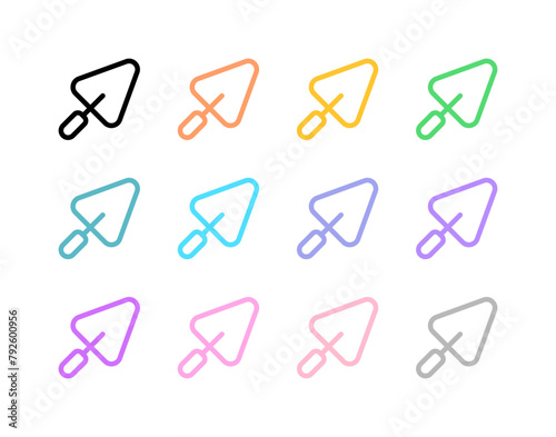 Editable trowel, shovel, cement vector icon. Construction, tools, industry. Part of a big icon set family. Perfect for web and app interfaces, presentations, infographics, etc