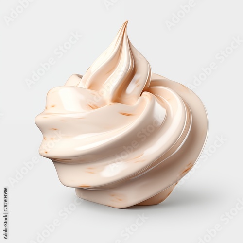 Whipped Cream isolated on transparent background 