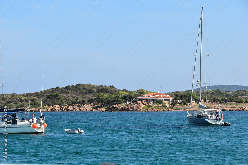 Sea and panorama surrounding Tavolara island, Sardinia, Italy