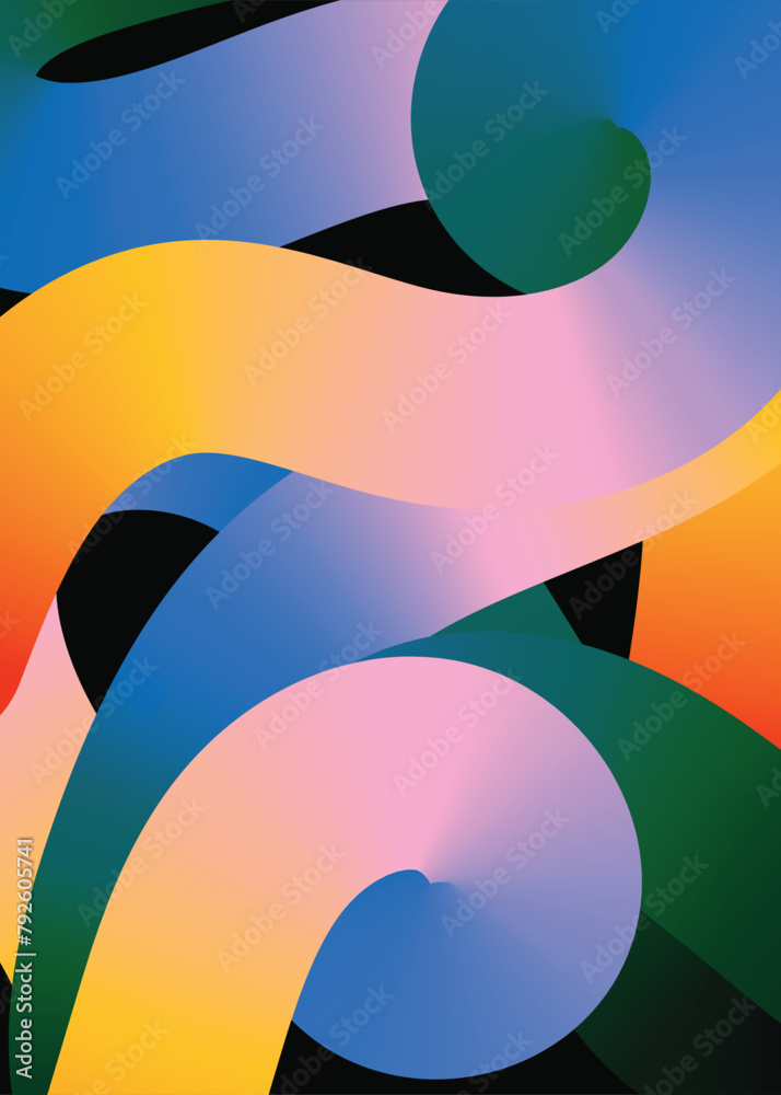Versigent Background Vertical Vibrant gradient background vector. Abstract trendy modern ...