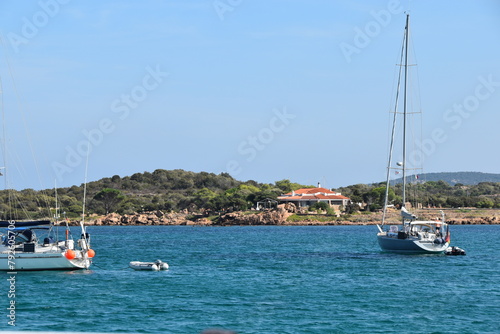 Fototapeta Naklejka Na Ścianę i Meble -  Sea and panorama surrounding Tavolara island, Sardinia, Italy
