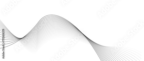 曲線・流線・ウェーブ　バナー背景　背景透過　5