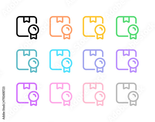 Editable trust badge, package insurance vector icon. Shipping, delivery, e-commerce, logistics. Part of a big icon set family. Perfect for web and app interfaces, presentations, infographics, etc