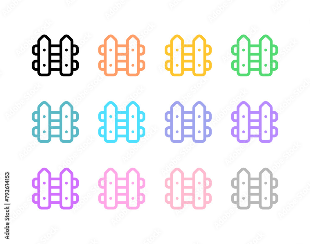 Editable wooden fence vector icon. Building, structure, infrastructure. Part of a big icon set family. Perfect for web and app interfaces, presentations, infographics, etc