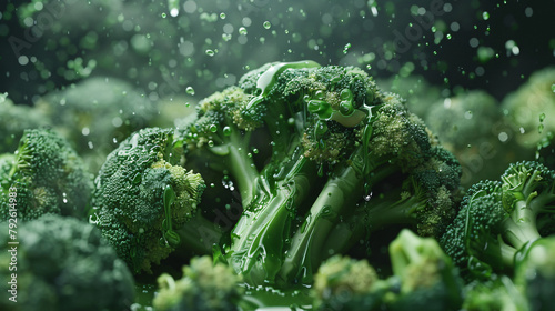Fresh cut broccoli