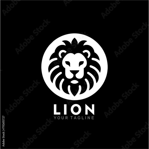 Lion logo vector minimalist