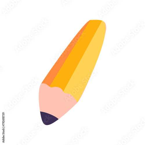 pencil illustration isolated on a white background photo