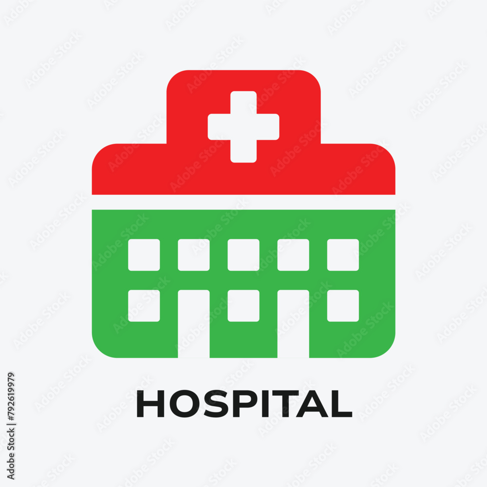 Obraz premium hospital building icon